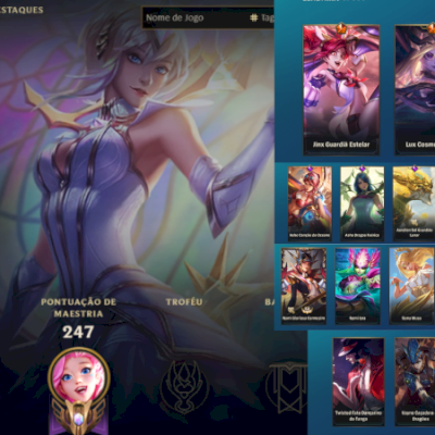 CONTA LOL + WILD RIFT - Todos os Campeões • Ex-Mestre 3x WR •  Lux elementalista