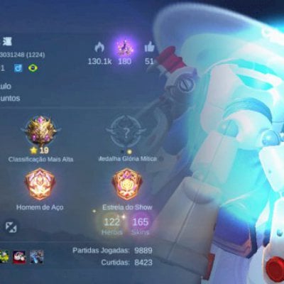 Conta de nível celestial 91 - Todos heróis e 165 Skins. (Carisma 130k).