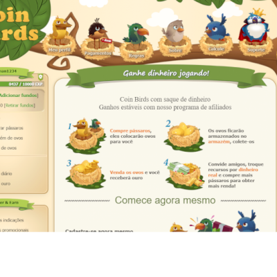 Coin Birds venha ganhar dinheiro de verdade