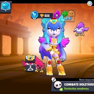 6 lendários - 14k troféus, 118 skins, 67 brawls, 18 hypercargas