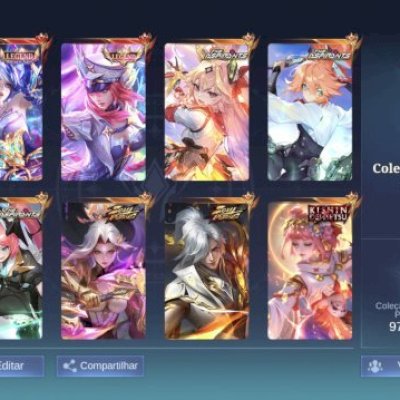 MOBILE LEGENDS CONTA COM 395 SKINS INCLUINDO LEGENDS EX IMORTAL