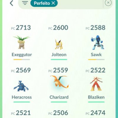 Vendo lendários, e pokémons com 100 de IV/3 estrelas perfeito