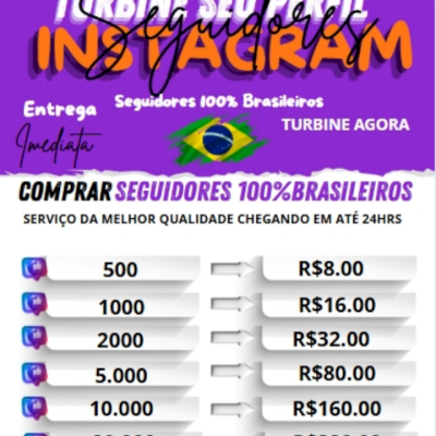 Seguidores instagram 100% Brasileiros