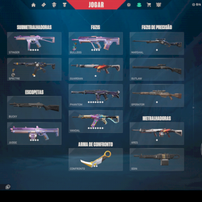 Vendo conta de Valorant com 8 Skins + Skins de passe
