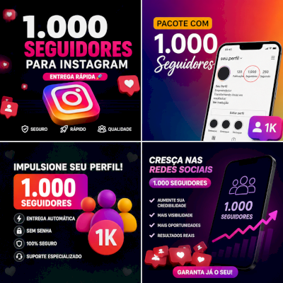 1.000 Seguidores para Instagram – Entrega Rápida