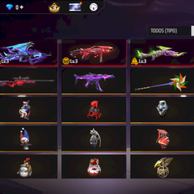 Conta de ff, itens raros barata!!