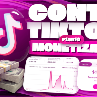 CONTAS TIKTOK | SHOP ATIVA, MONETIZADA | 2k a 10k+ SEGUIDORES | PRONTA PRA USO