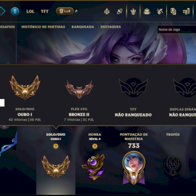 Ouro 1 com TODOS os Champs e 373 Skins ( MONO SUP ) - ( Nivel 659 )