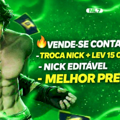 🔥 VENDE-SE CONTA DE FF – TROCA NICK  + LEVEL 15+ – MELHOR PREÇO!