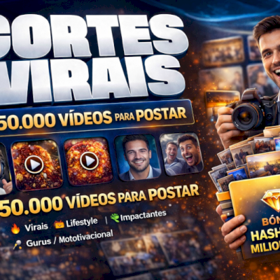 +50.000 VÍDEOS VIRAIS PRONTOS PARA POSTAR. TODOS OS NICHOS!
