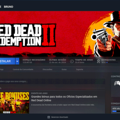 Steam mais de 92 jogos