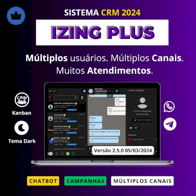 Izing Plus – Sistema CRM para Múltiplos Canais White Label