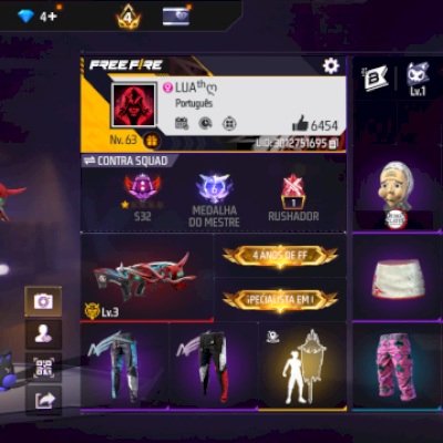 Venda de conta Free fire