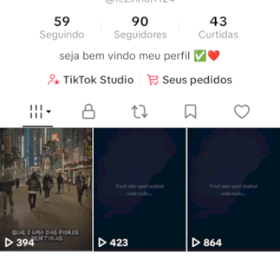 Vendo essa conta tik tok
