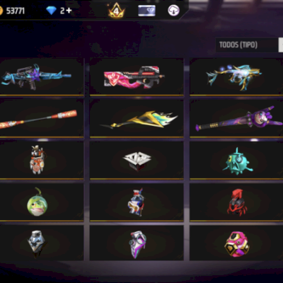 CONTA DE FREE FIRE RARA COM SOMBRA ROXA!!!(LEIA A DESCRIÇÃO!!)