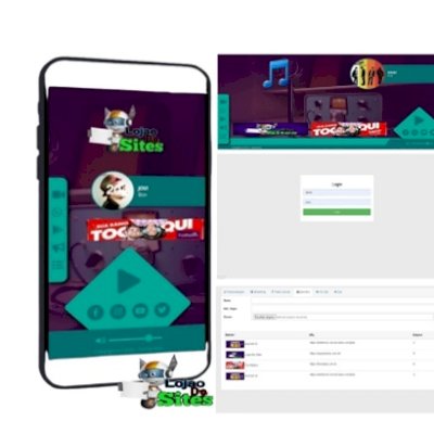 Player Landing Page Web Rádio V2 com painel admin