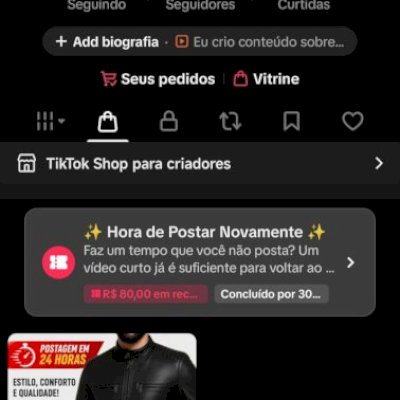 CONTA COM TIKTOK SHOP