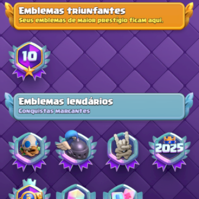 Conta Clash Royale 10 anos semimaximizada