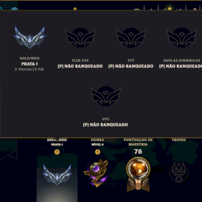 Prata 1 com 60 Champs e 46 Skins ( MAIN SUP )