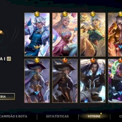 Conta main ADC com várias skins