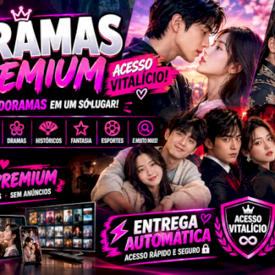 PACK DORAMAS PREMIUM COMPLETO | ACESSO VITALÍCIO | DORAMAS COREANOS E CHINESES