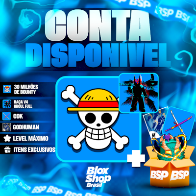 CONTA BLOX FRUITS > ☠️30 M DE BOUNTY + 👨‍🎤RAÇA V4 GHOUL FULL + ⚔️CDK + 👊GHM