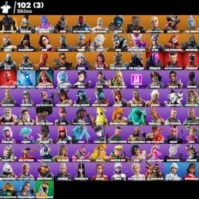 Conta Fortinite | 102 skins | Spider-Man | Rook | SGT. Winter | Onesie