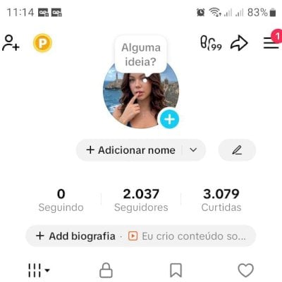 CONTA TIK TOK 2K DE SEG E 3K DE CURTIDAS (SHOP DAQUI A 30 DIAS) CONTAS TIK TOK