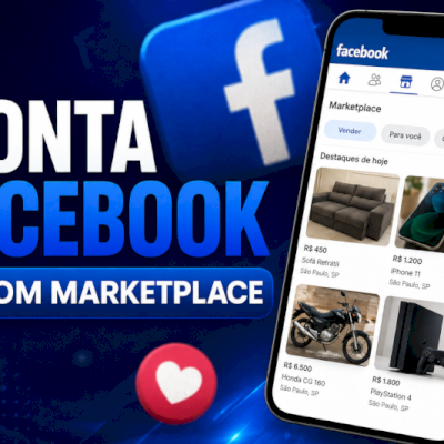 CONTA FACEBOOK COM MARKETPKACE ATIVO - conta Facebook com MKT