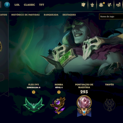 conta league of legends, platina 2 , 65 skins, level 95, fonte confiável