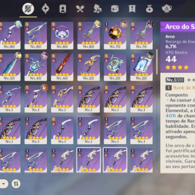 Conta Genshin AR60 + Star Rail LV70