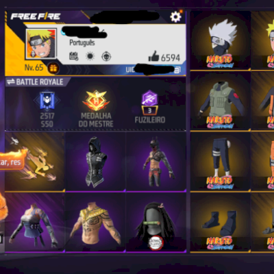 CONTA DE FREE FIRE+(MUITO GEMADA)UMP+XM8 ATRIBUTADA+SKINS RARAS(DESCRIÇÃO)GEMADA