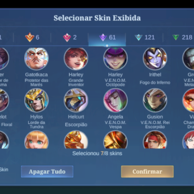 Conta MLBB 450+ skins