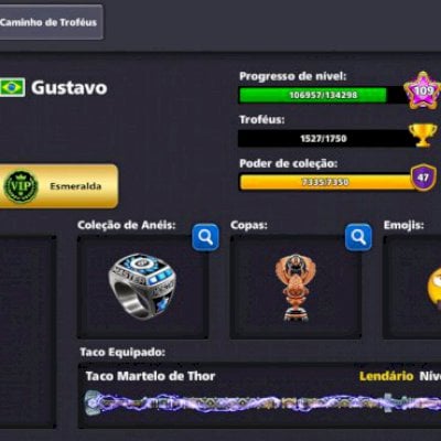 Vendo conta top, com 14 lendários, nível 109, 100 milhões em fichas.