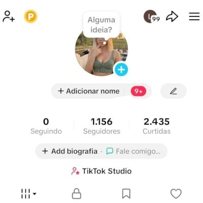 CONTA TIK TOK 1,1K DE SEG E 2K DE CURTIDAS (SHOP DAQUI A 30 DIAS) CONTAS TIK TOK