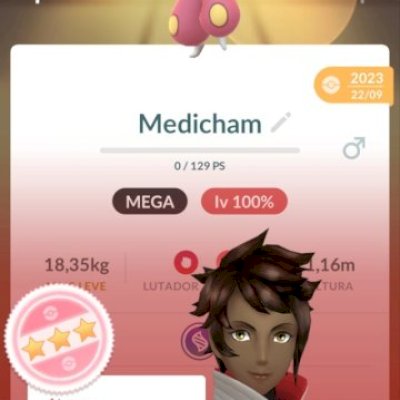 Conta nivel 51 bem equipada com vários pokémons