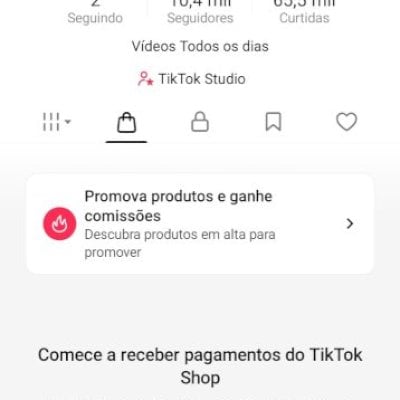 CONTA DO TIKTOK COM SHOP ATIVO +10,4K SEGUIDORES +65K CURTIDAS(ENGAJAMENTO REAL)