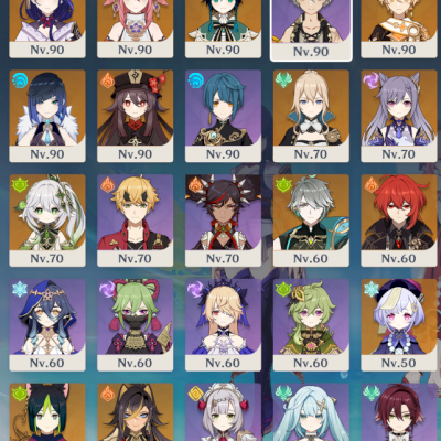 Conta De Genshim(segue na descriçao o conteudo da conta)