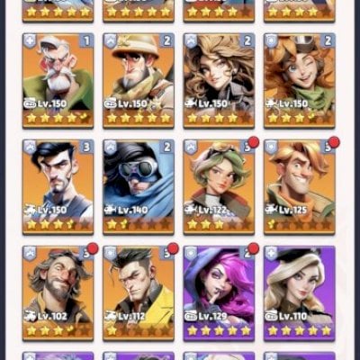 Conta Last War HQ 30 servidor #1121, vários heróis lendários Lv 150, VIP 11