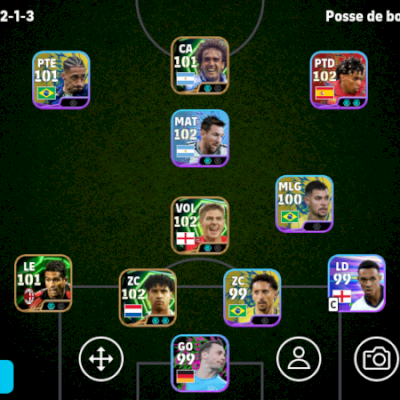 Conta Efootball Força 3104 4 Icons e 3 Showtimes Brabos