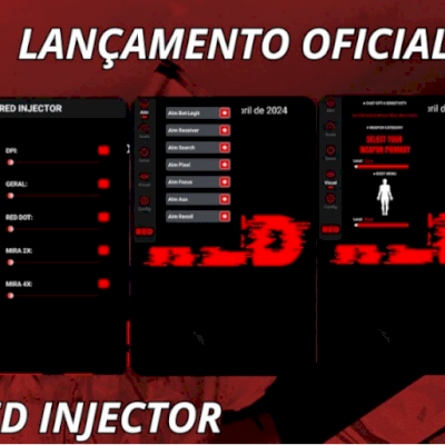 Red Injector - Free Fire auxilio de mira taxa de hs em até 99.99