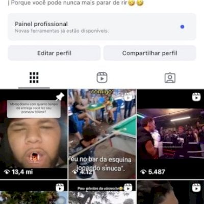 Conta de Instagram com quase 40k e mais de 10milhoes de visualizações
