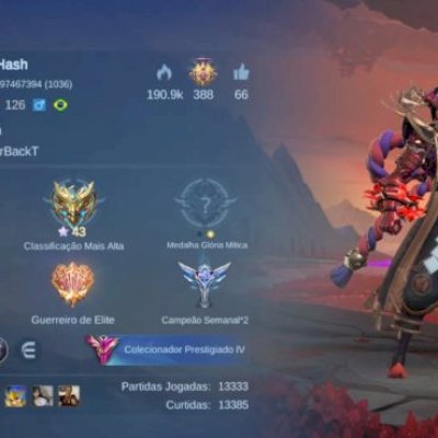 Conta Level 126 - Colecionador Prestigiado IV