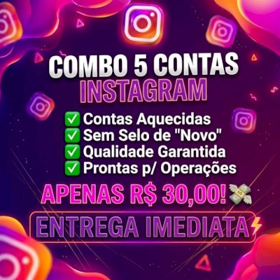 🔥 Combo 5 Contas Insta Aquecidas | Sem Selo de Novo | 2FA 🚀