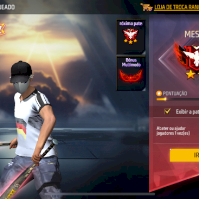 Pego Mestre na sua Conta do Free Fire