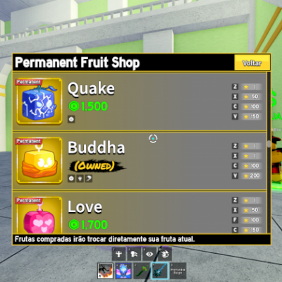 conta de blox fruit com varias gamepass