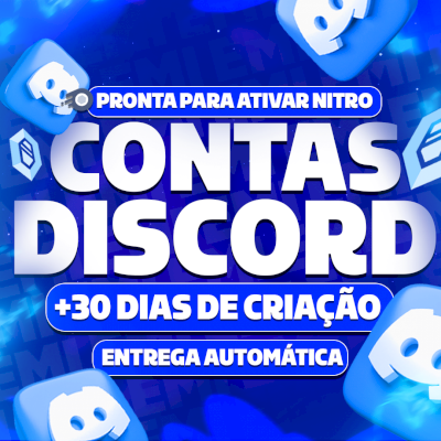 CONTA DISCORD +30 DIAS PARA ATIVAR NITRO - ENTREGA AUTOMÁTICA