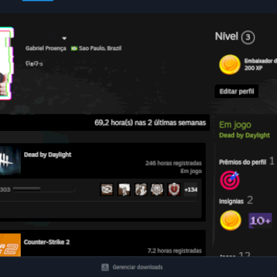 CONTA STEAM 12 JOGOS + CONTA DEAD BY DAYLIGHT C DLCs