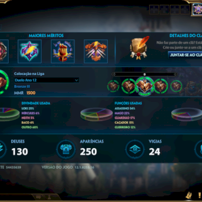 Conta Smite Hi-Rez 2015 com 11.000 gemas 400k+ Favor level 128!