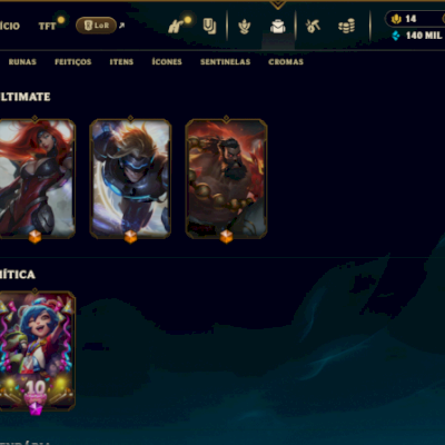 Diamante season passada, full champs, 225 skins sendo